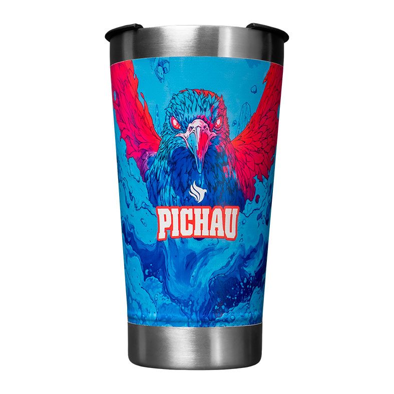 Copo Termico Pichau Zero 473ml, Azul e Vermelho, PG-HHR100-RB01
