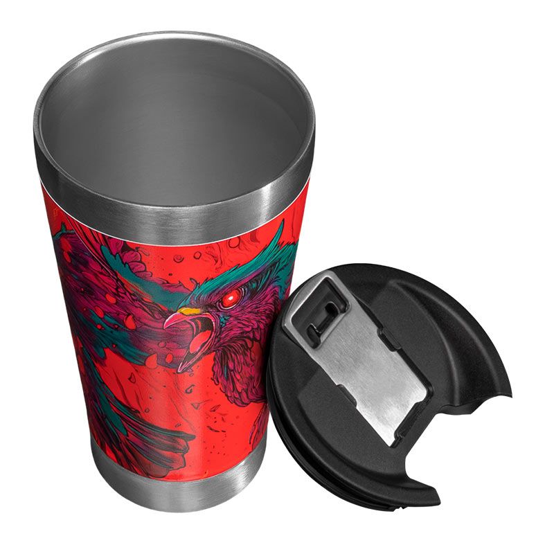 Copo Termico Pichau Original 473ml, Vermelho e Verde, PG-HHR100-RG01