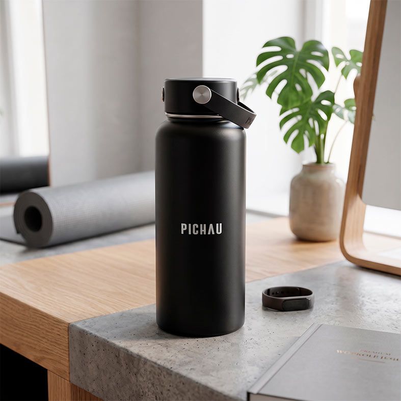 Garrafa Termica Pichau HR135, 650ml, Preto, PG-HR135-BL01