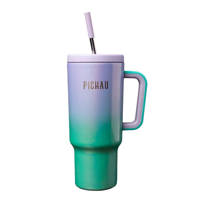 Copo Termico Pichau HR170, Com Canudo, 1.2L, Lilas e Verde, PG-HR170-LG01