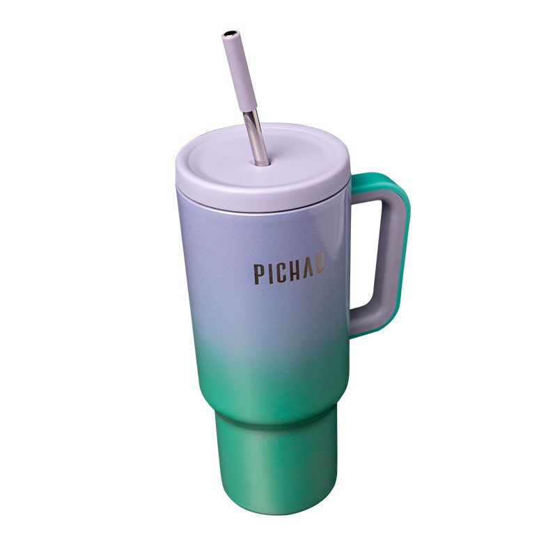 Copo Termico Pichau HR170, Com Canudo, 1.2L, Lilas e Verde, PG-HR170-LG01