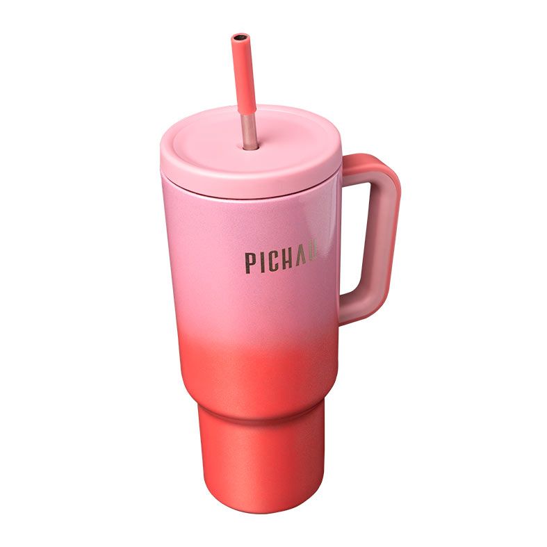 Copo Termico Pichau HR170, Com Canudo, 1.2L, Rosa, PG-HR170-PK01