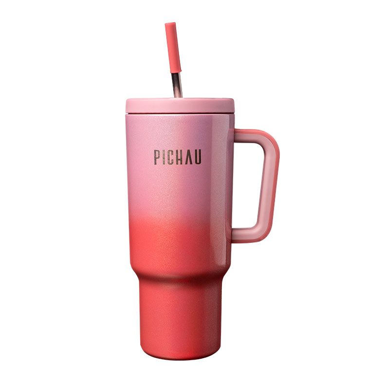Copo Termico Pichau HR170, Com Canudo, 1.2L, Rosa, PG-HR170-PK01