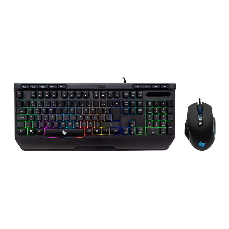 Kit Teclado e Mouse Gamer Pichau Herse, RGB, Teclado ABNT2, Mouse 8000DPI, PG-HRS-RGB01