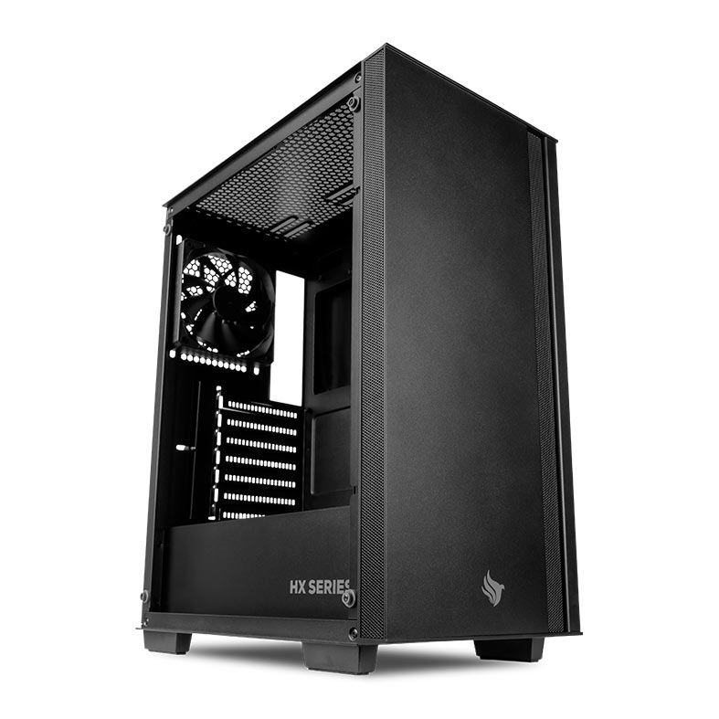Gabinete Gamer Pichau HX350, Mid-Tower, Lateral de Vidro, Com 4 Fans, Preto, PG-HX35-BL01
