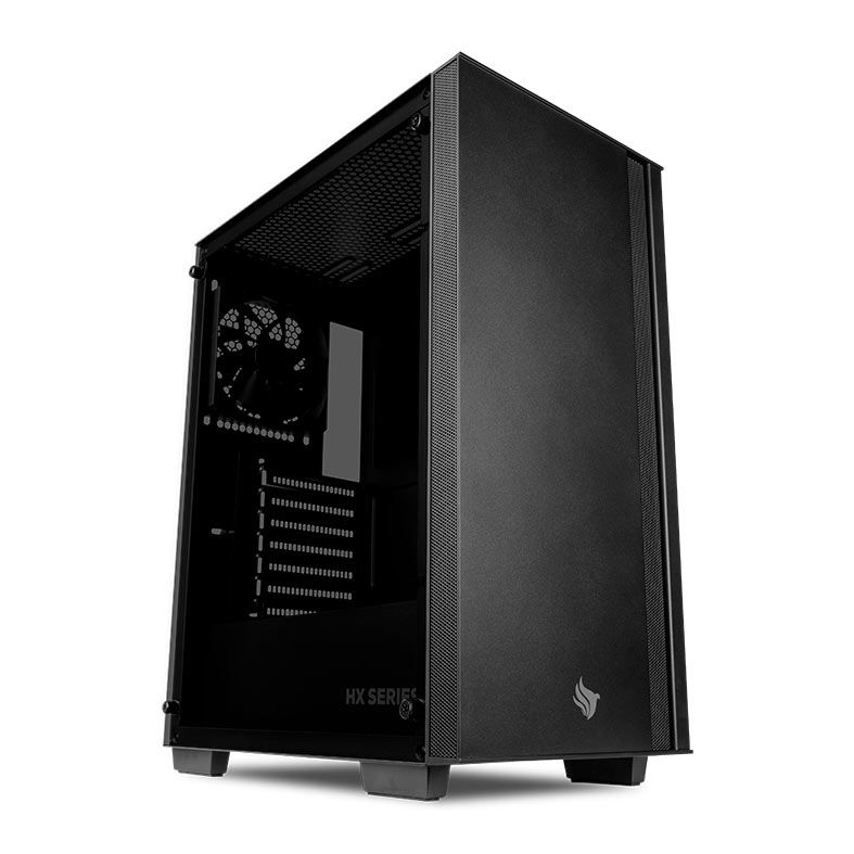 Gabinete Gamer Pichau HX350, Mid-Tower, Lateral de Vidro, Com 4 Fans, Preto, PG-HX35-BL01