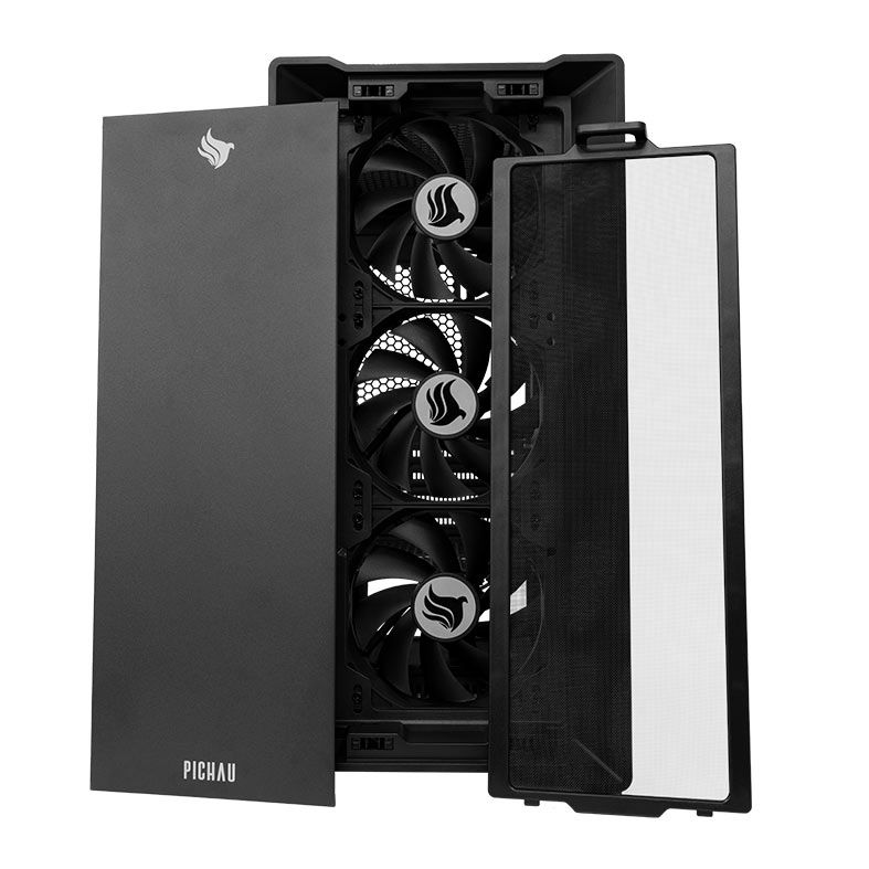 Gabinete Gamer Pichau HX550 B, Mid-Tower, Lateral de Vidro, Com 3 Fans, Preto, PG-HX55-BK01