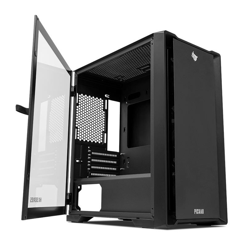 Gabinete Gamer Pichau HX550 B, Mid-Tower, Lateral de Vidro, Com 3 Fans, Preto, PG-HX55-BK01