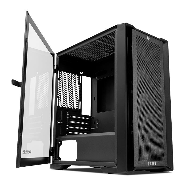 Gabinete Gamer Pichau HX550M, Mid-Tower, Lateral de Vidro, Com 3 Fans, PG-HX550M-BK01