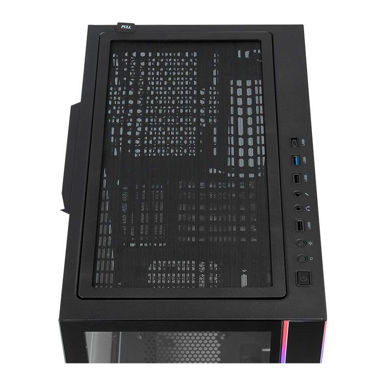 Gabinete Gamer Pichau HX600, RGB, Full-Tower, Lateral de Vidro, Preto, PG-HX6-BL01