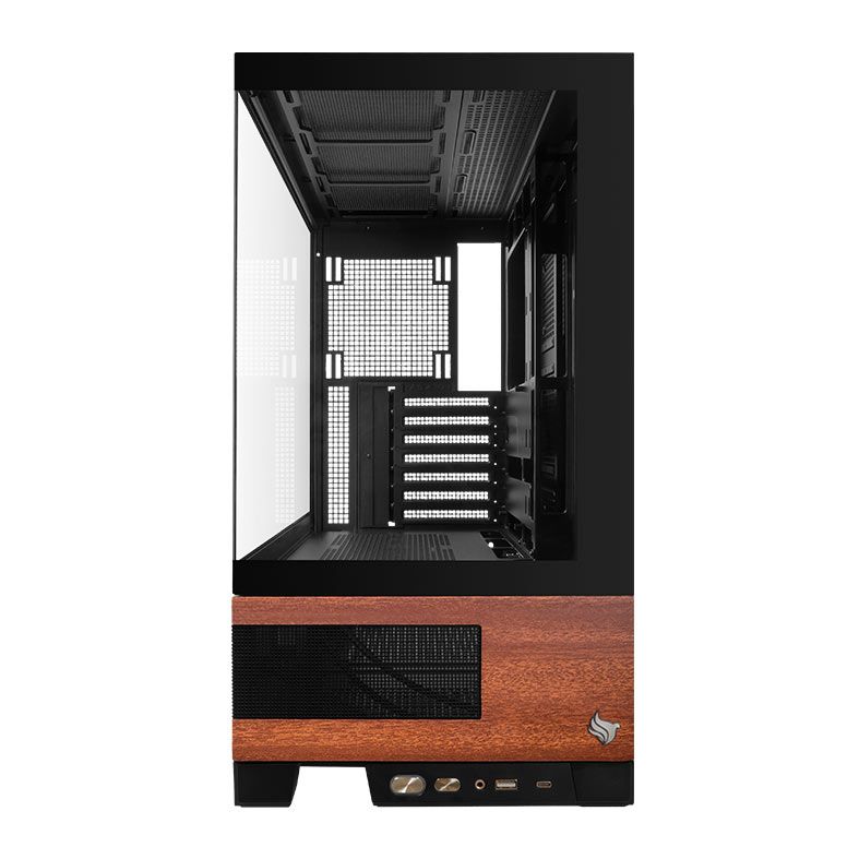 Gabinete Gamer Pichau HX750 Ligno, Mid-Tower, Com Tela LCD, Lateral de Vidro, Preto, PG-HX750LCD-BK