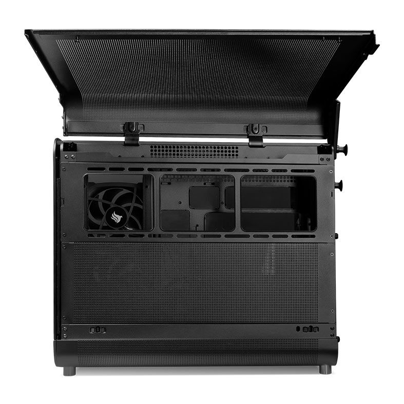 Gabinete Gamer Pichau Ikaros, ARGB, Mini-Tower, Tela LCD, Lateral de Vidro, Com 3 Fans, Preto, PG-IKO-BK3L