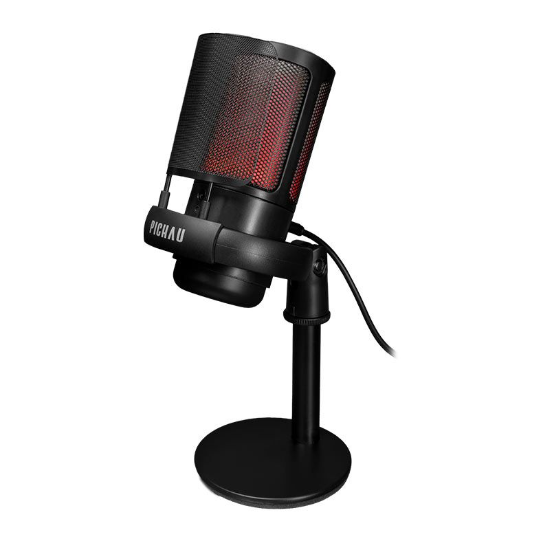 Microfone Pichau Izar V2, RGB, USB, Preto, PG-IZRV-RGB02