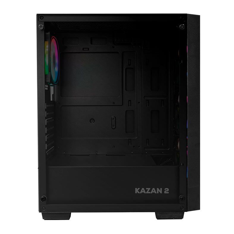 Gabinete Gamer Pichau Kazan 2, RGB, Mid-Tower, Lateral de Vidro, Com 4 Ventoinhas, Preto, PG-KZN2-RGB01