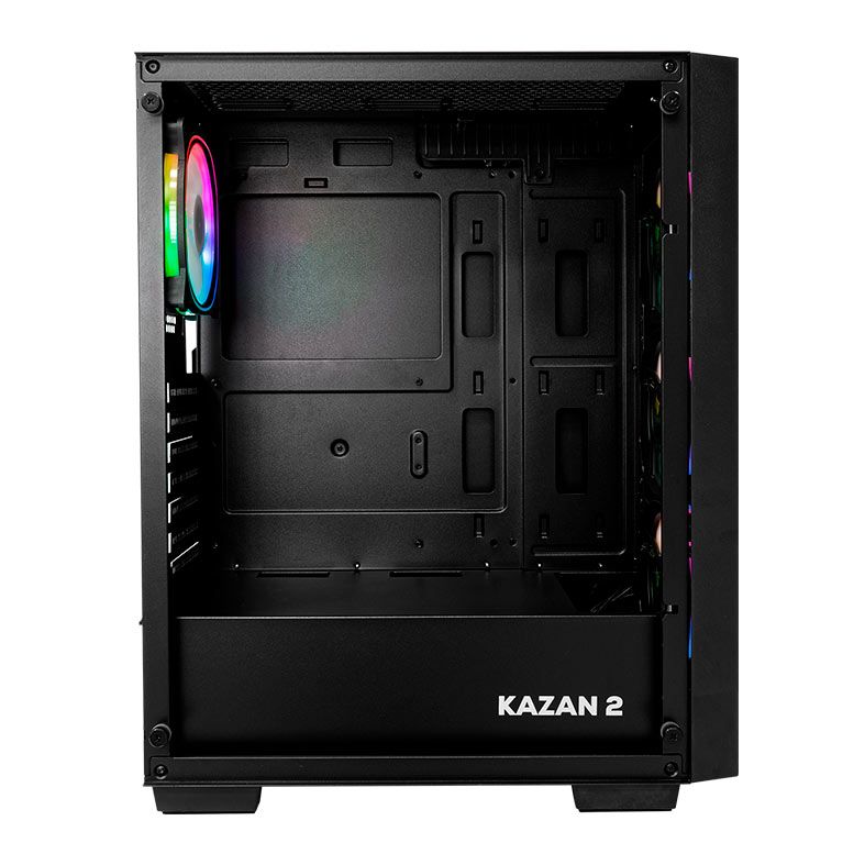 Gabinete Gamer Pichau Kazan 2, RGB, Mid-Tower, Lateral de Vidro, Com 4 Ventoinhas, Preto, PG-KZN2-RGB01