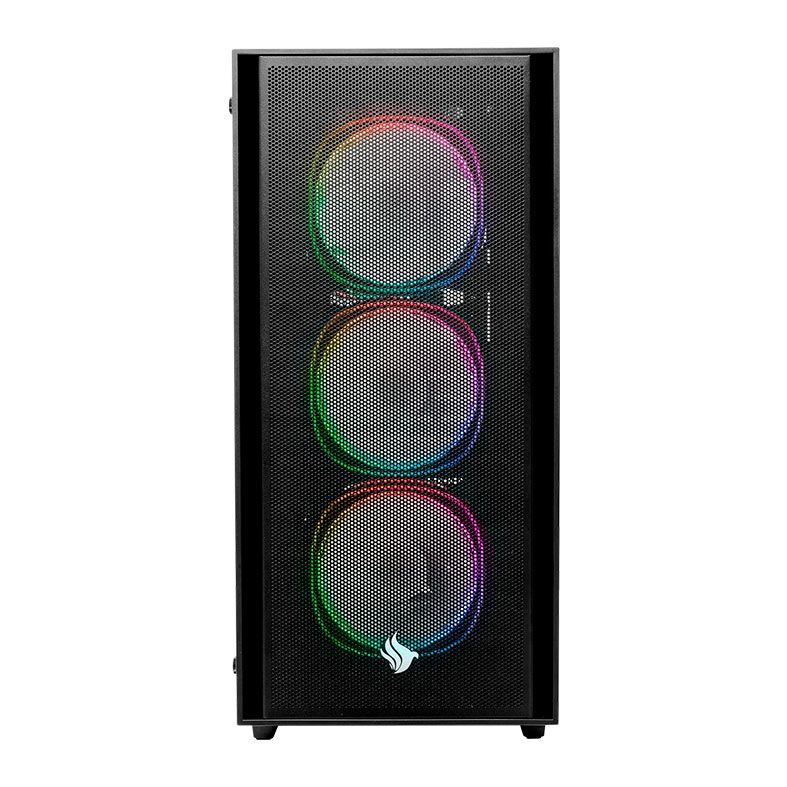 Gabinete Gamer Pichau Kazan 2, RGB, Mid-Tower, Lateral de Vidro, Com 4 Ventoinhas, Preto, PG-KZN2-RGB01