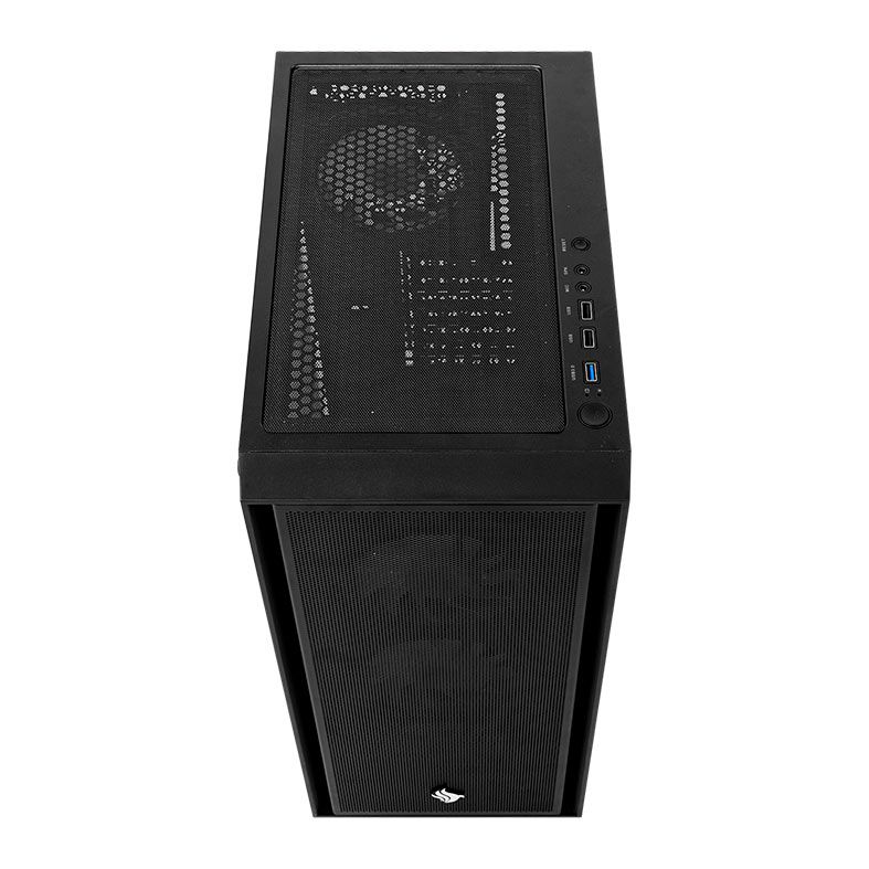 Gabinete Gamer Pichau Kazan 2, RGB, Mid-Tower, Lateral de Vidro, Com 4 Ventoinhas, Preto, PG-KZN2-RGB01