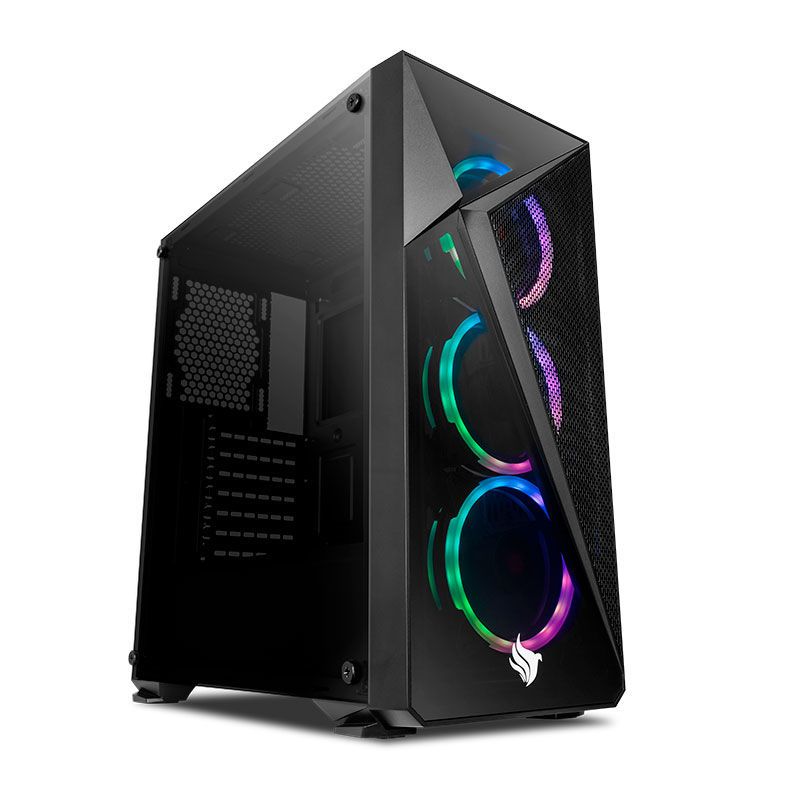 Gabinete Gamer Pichau Lark Vidro Temp Preto, PG-LK-01