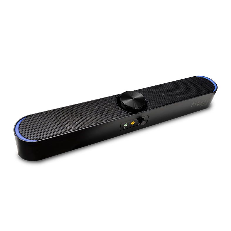 Caixa de Som Pichau Lirida, 11W RMS, Led Azul, USB, Preto, PG-LRD-BLUE01