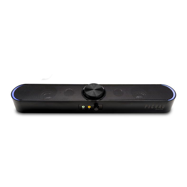 Caixa de Som Pichau Lirida, 11W RMS, Led Azul, USB, Preto, PG-LRD-BLUE01