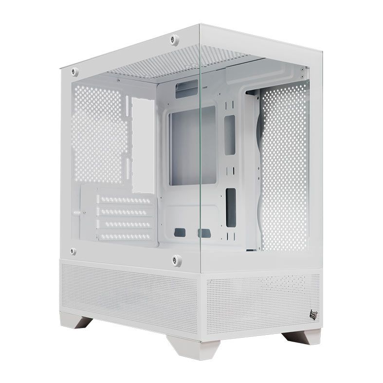 Gabinete Gamer Pichau Magpie 4B, Mini-Tower, Lateral de Vidro, Branco, PG-MAG4B-WH