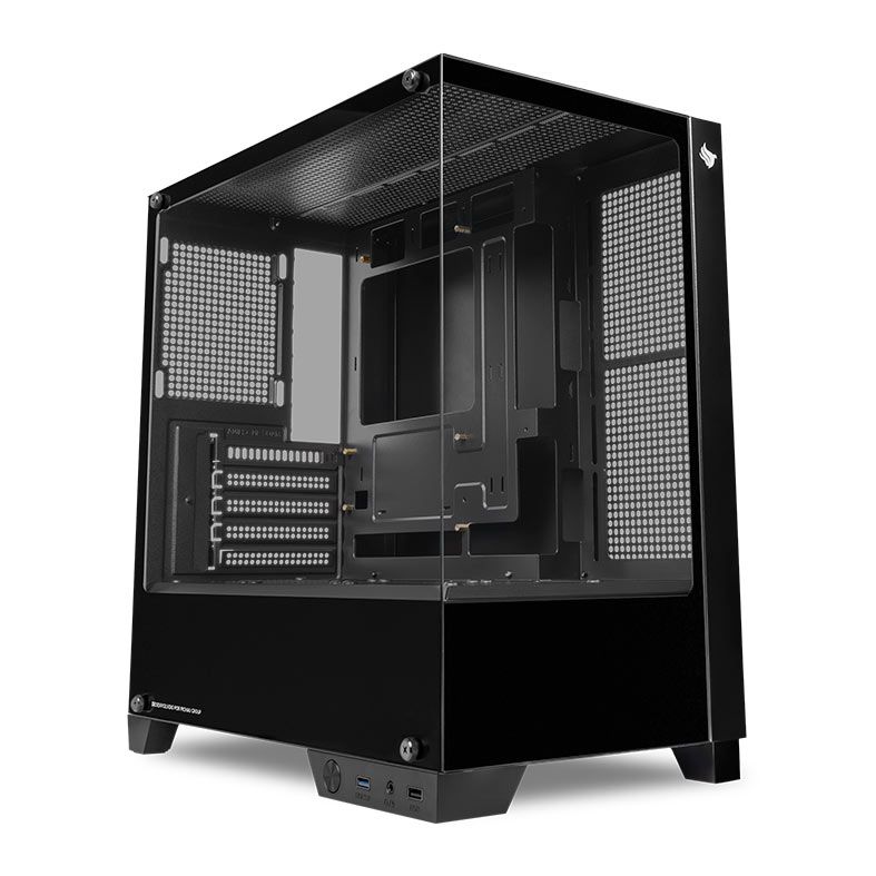 Gabinete Gamer Pichau Magpie 4XB, Mini-Tower, Lateral de Vidro, Preto, PG-MAG4XB-BK