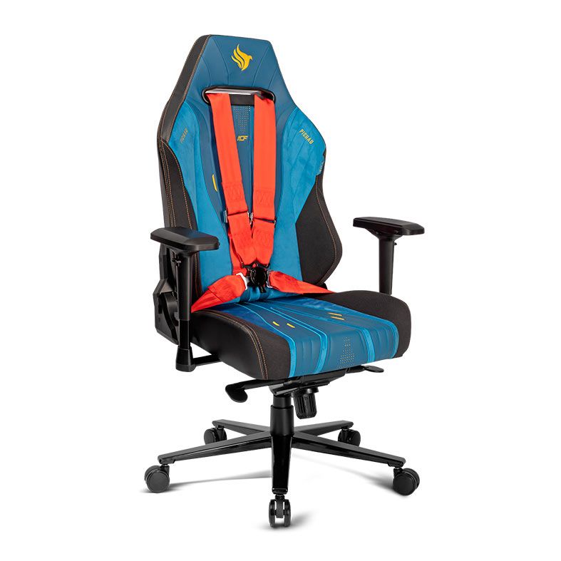 Cadeira Gamer Pichau Nova ACF, Espuma Moldada, Braco 4D, Preta e Azul, PG-NVA-ACF