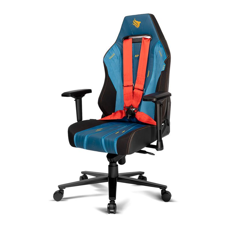 Cadeira Gamer Pichau Nova ACF, Espuma Moldada, Braco 4D, Preta e Azul, PG-NVA-ACF