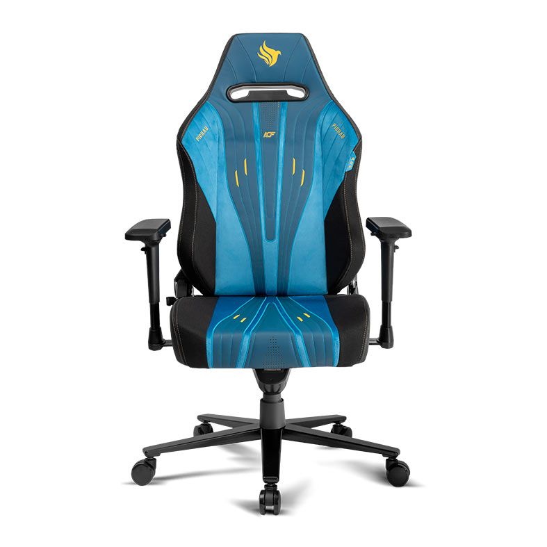 Cadeira Gamer Pichau Nova ACF, Espuma Moldada, Braco 4D, Preta e Azul, PG-NVA-ACF