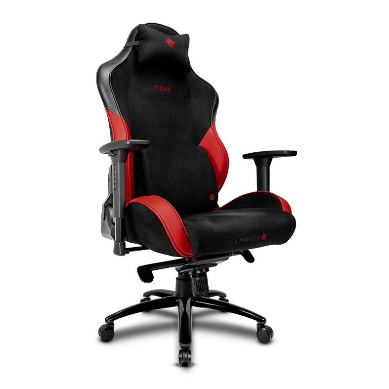 Cadeira Gamer Pichau Omega S, Espuma Moldada, Braco 3D, Preta e Vermelha, PG-OMGS-BR01