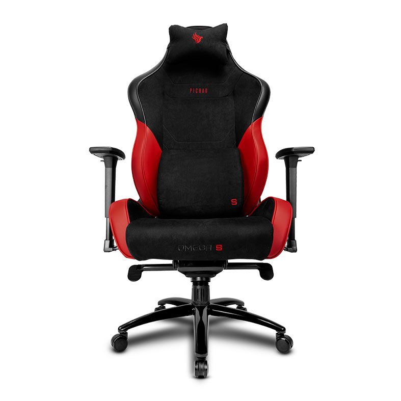 Cadeira Gamer Pichau Omega S, Espuma Moldada, Braco 3D, Preta e Vermelha, PG-OMGS-BR01