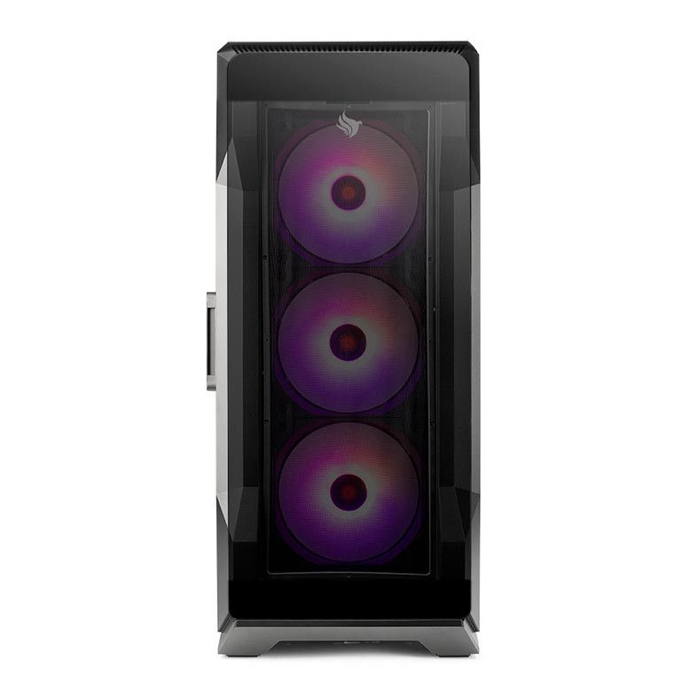 Gabinete Gamer Pichau Pouter 3 RGB Lateral De Vidro Preto, PG-P03-RGB