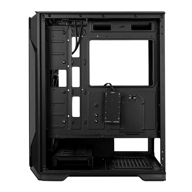 Gabinete Gamer Pichau Pouter 3 RGB AMD SE, Mid-Tower, Lateral de Vidro, Com 3 Fans, Preto, PG-P03AM-SE