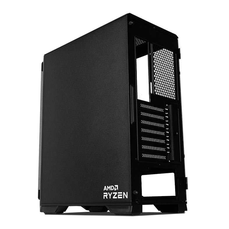 Gabinete Gamer Pichau Pouter 3 RGB AMD SE, Mid-Tower, Lateral de Vidro, Com 3 Fans, Preto, PG-P03AM-SE