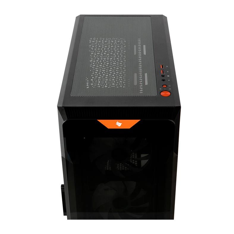 Gabinete Gamer Pichau Pouter 3 RGB AMD SE, Mid-Tower, Lateral de Vidro, Com 3 Fans, Preto, PG-P03AM-SE