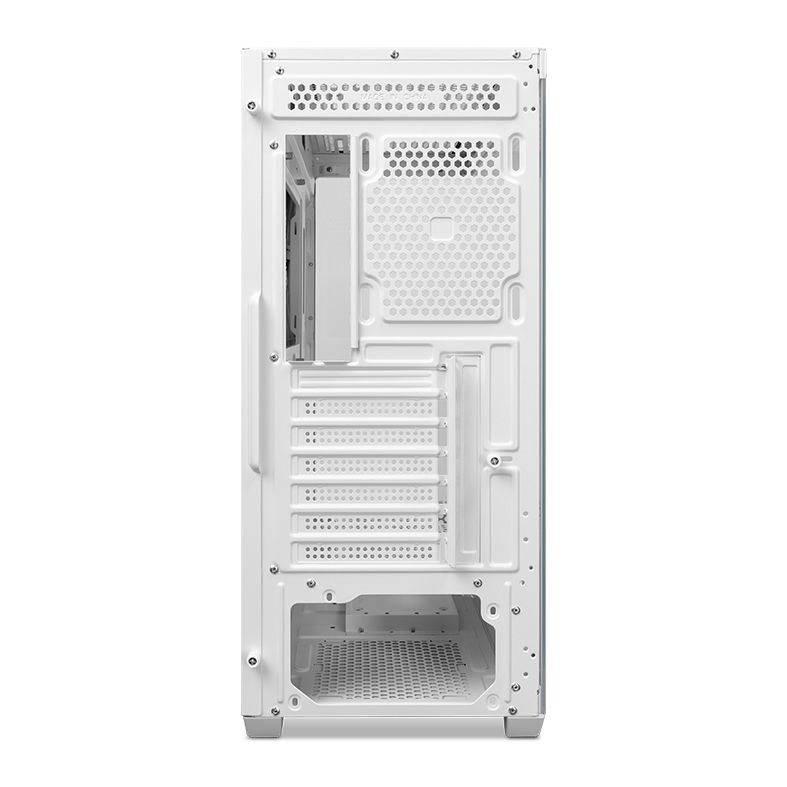 Gabinete Gamer Pichau Pouter 4B, Mid-Tower, Lateral de Vidro, Com 3 Fans, Branco, PG-PO4B-WH-3F