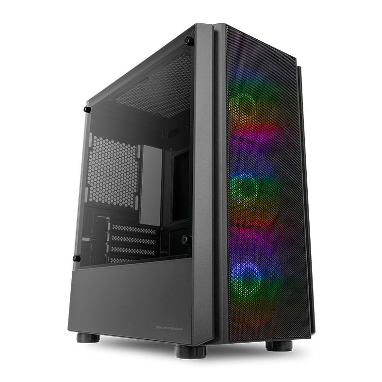 Gabinete Gamer Pichau Pulsar, RGB, Lateral de Vidro, Com 3 Fans RGB, Preto, PG-PSR-BRGB01
