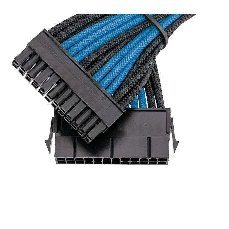 Kit Cabo Sleeved Pichau Gaming Preto/Azul (8P + 2x6+2P + 24P), PG-SCK-AZUL