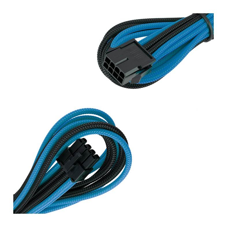 Kit Cabo Sleeved Pichau Gaming Preto/Azul (8P + 2x6+2P + 24P), PG-SCK-AZUL