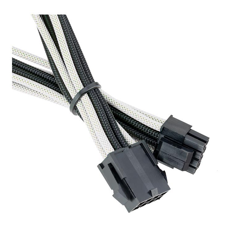Kit Cabo Sleeved Pichau Gaming CS100, Preto e Branco (8P + 2x6+2P + 24P), PG-SCK-BRANCO