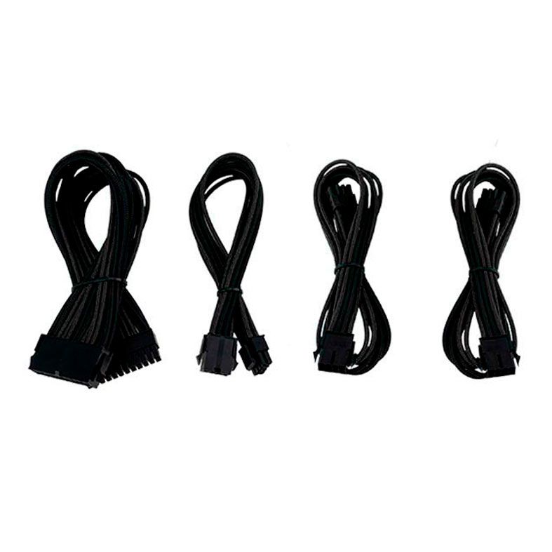 Kit Cabo Sleeved Pichau Gaming CS100, Preto (8P + 2x6+2P + 24P), PG-SCK-PRETO