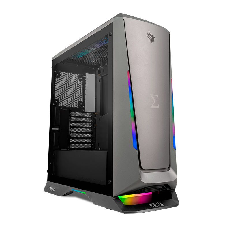 Gabinete Gamer Pichau Sigma, Mid-Tower, RGB, Lateral de Vidro, Cinza e Preto, PG-SIGMA-01