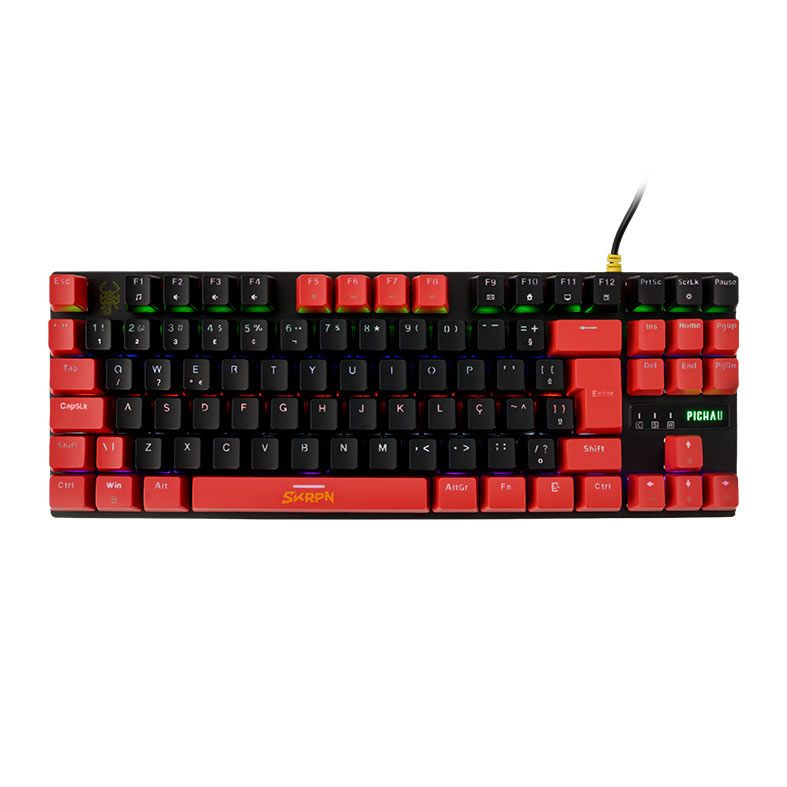 Combo Gamer Pichau Netuno Skorpion 4x1, Teclado Mecanico ABNT2, Mouse 12800DPI, Mousepad Medio, Headset Drivers 50mm, PG-SKP-BLK01