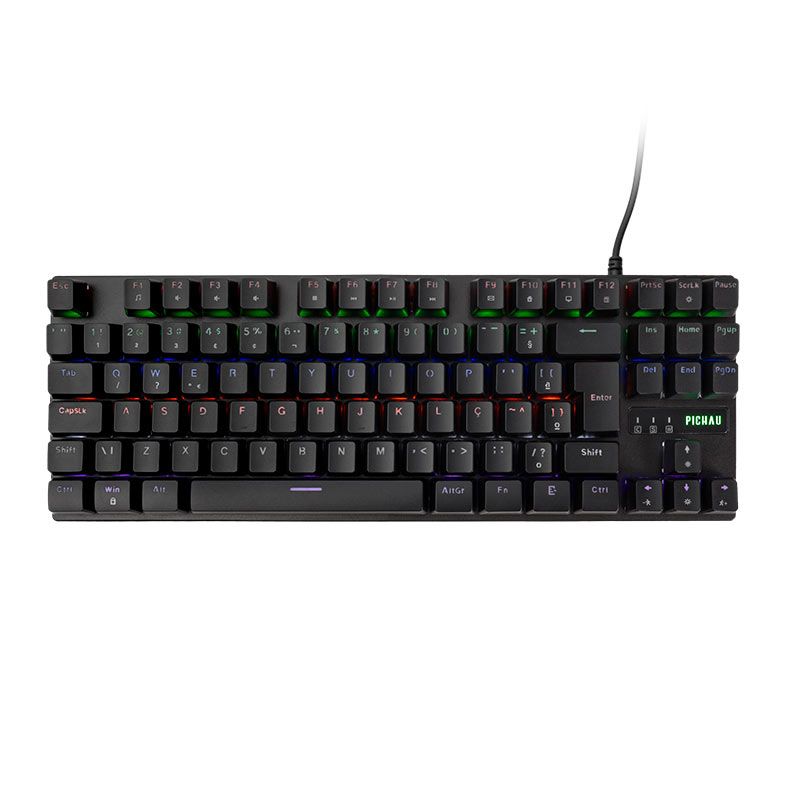 Combo Gamer Pichau Netuno V3 3x1, Teclado Mecanico ABNT2, Mouse 12800DPI, Mousepad Medio, PG-SKPL-BLK01