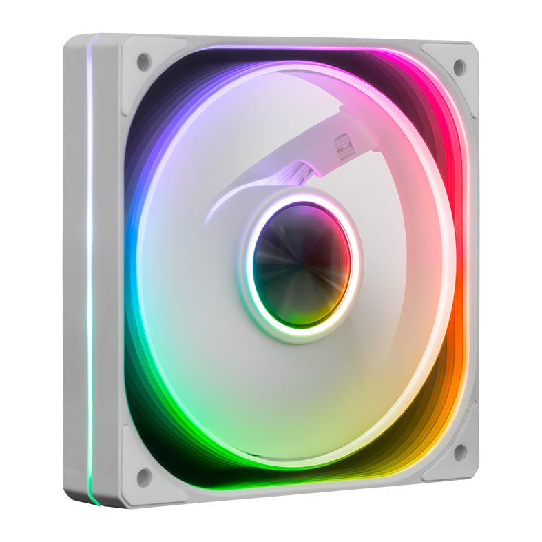 OPENBOX Ventoinha Pichau Sirius, RGB, 120mm, Branco, PG-SRS-WH01