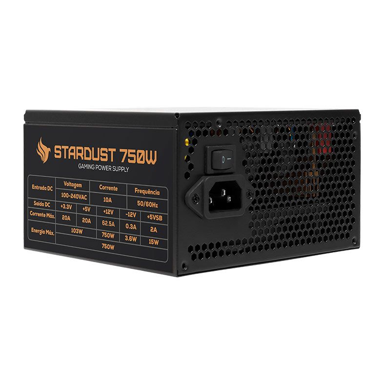 OPENBOX Fonte Pichau Stardust, 750W, Full Modular, Cybenetics Bronze, Preto, PG-ST750-BK01