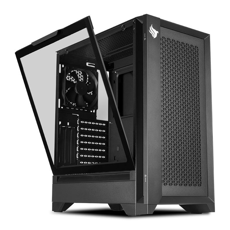 Gabinete Gamer Pichau Valerian Black, Mid-Tower, Lateral de Vidro, Com 4 Fans, Preto, PG-VL4F-BW
