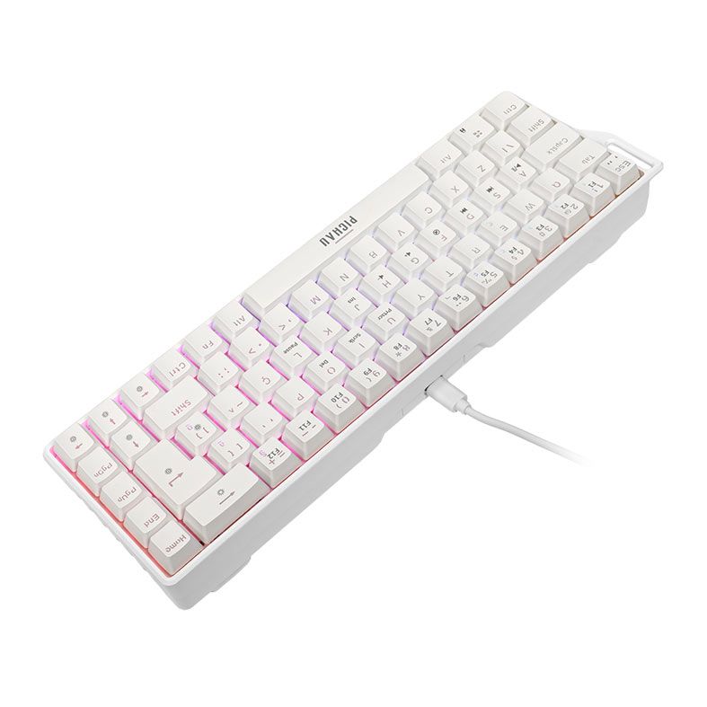 Teclado Magnetico Pichau Virgo Pro, ARGB, Switch Vermelho, Branco, PG-VRGP-WH01