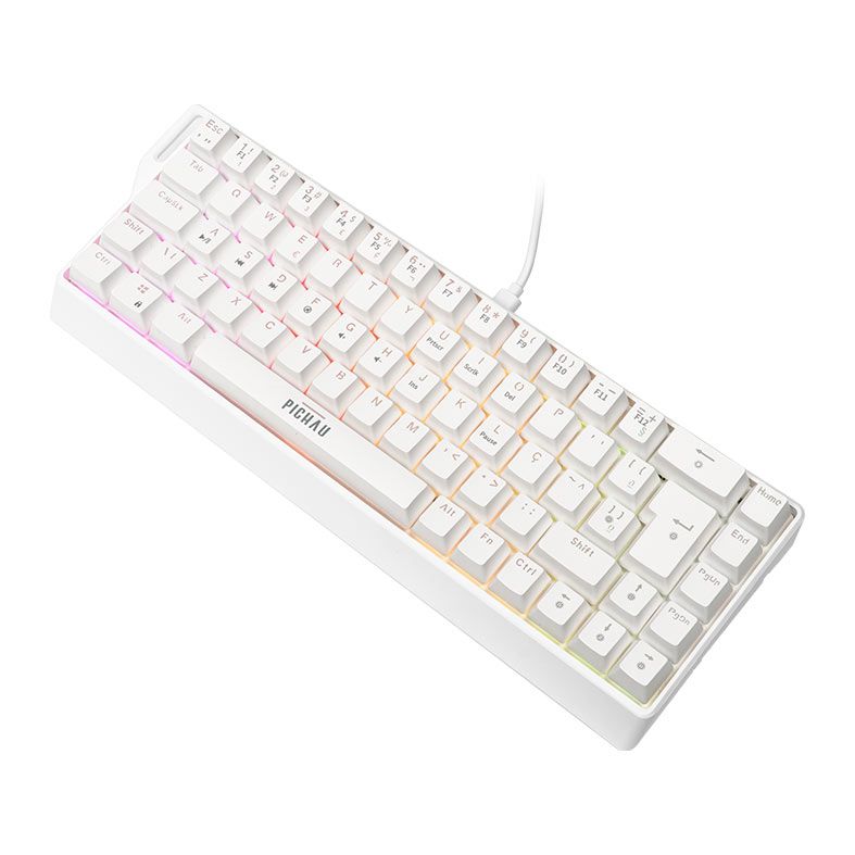 Teclado Magnetico Pichau Virgo Pro, ARGB, Switch Vermelho, Branco, PG-VRGP-WH01