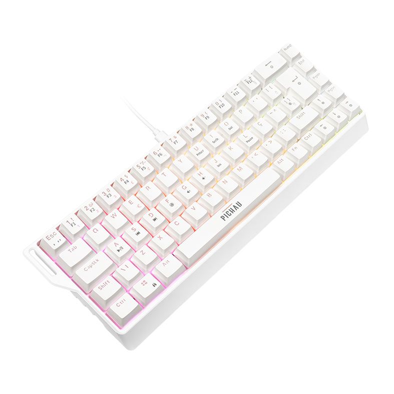 Teclado Magnetico Pichau Virgo Pro, ARGB, Switch Vermelho, Branco, PG-VRGP-WH01